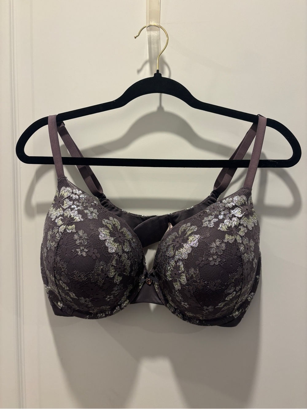 Victoria's Secret Body By Victoria Perfect Shape Grey/Silver Bra & Panty Set